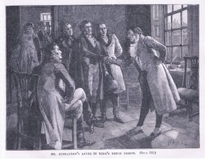 De ontvangst van Mr Alexander in de Kings Bench gevangenis AD 1830 door Henry Gillard Glindoni